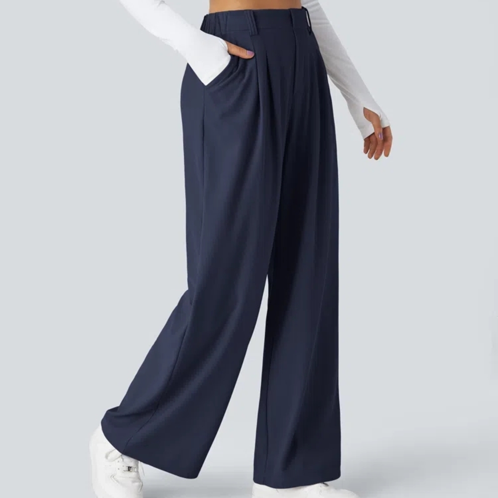 HALARA Navy Wide-Leg Women's Pants